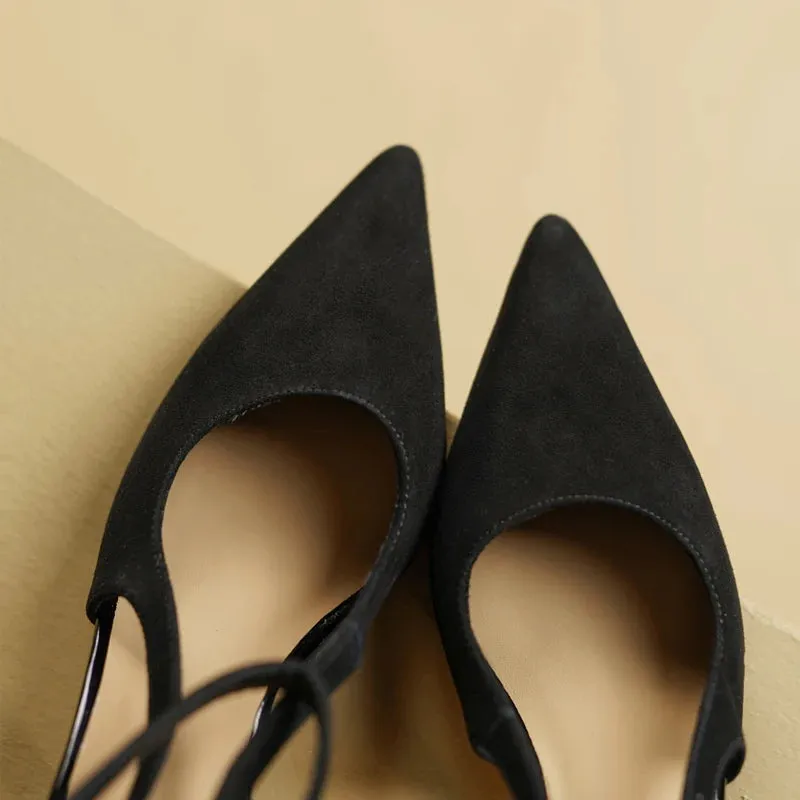 Ankle Strap Sandals Thin High Heels