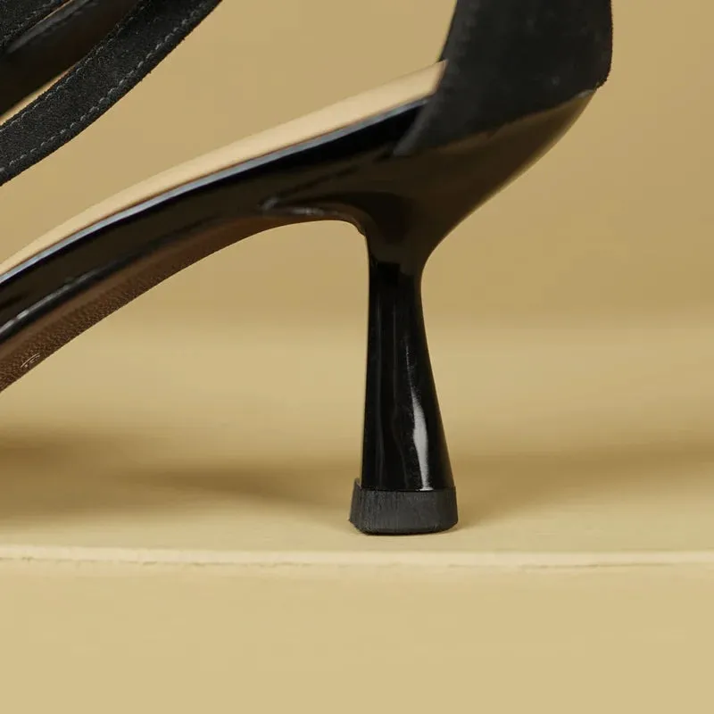 Ankle Strap Sandals Thin High Heels
