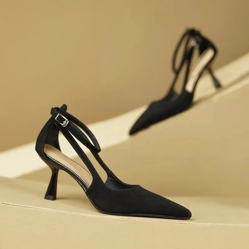 Ankle Strap Sandals Thin High Heels