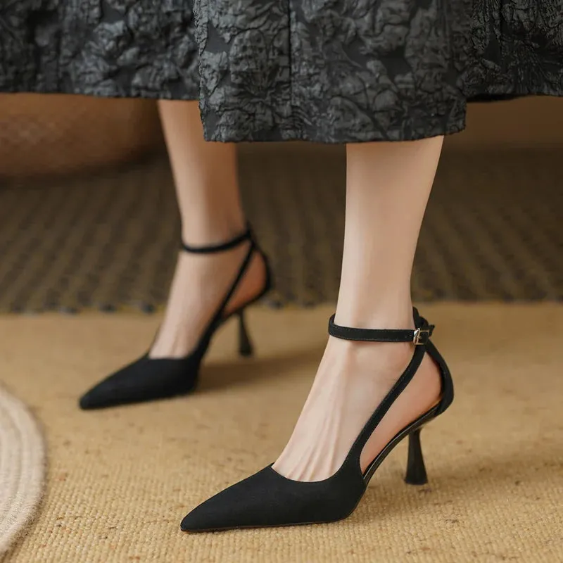 Ankle Strap Sandals Thin High Heels