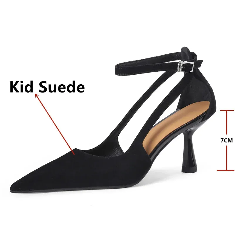 Ankle Strap Sandals Thin High Heels
