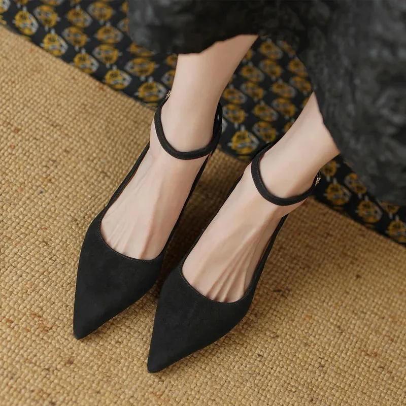 Ankle Strap Sandals Thin High Heels