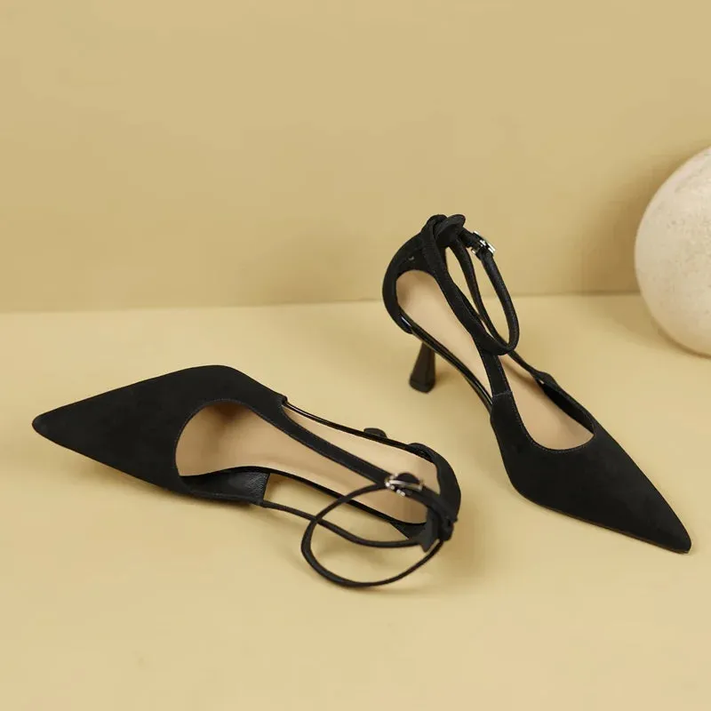 Ankle Strap Sandals Thin High Heels