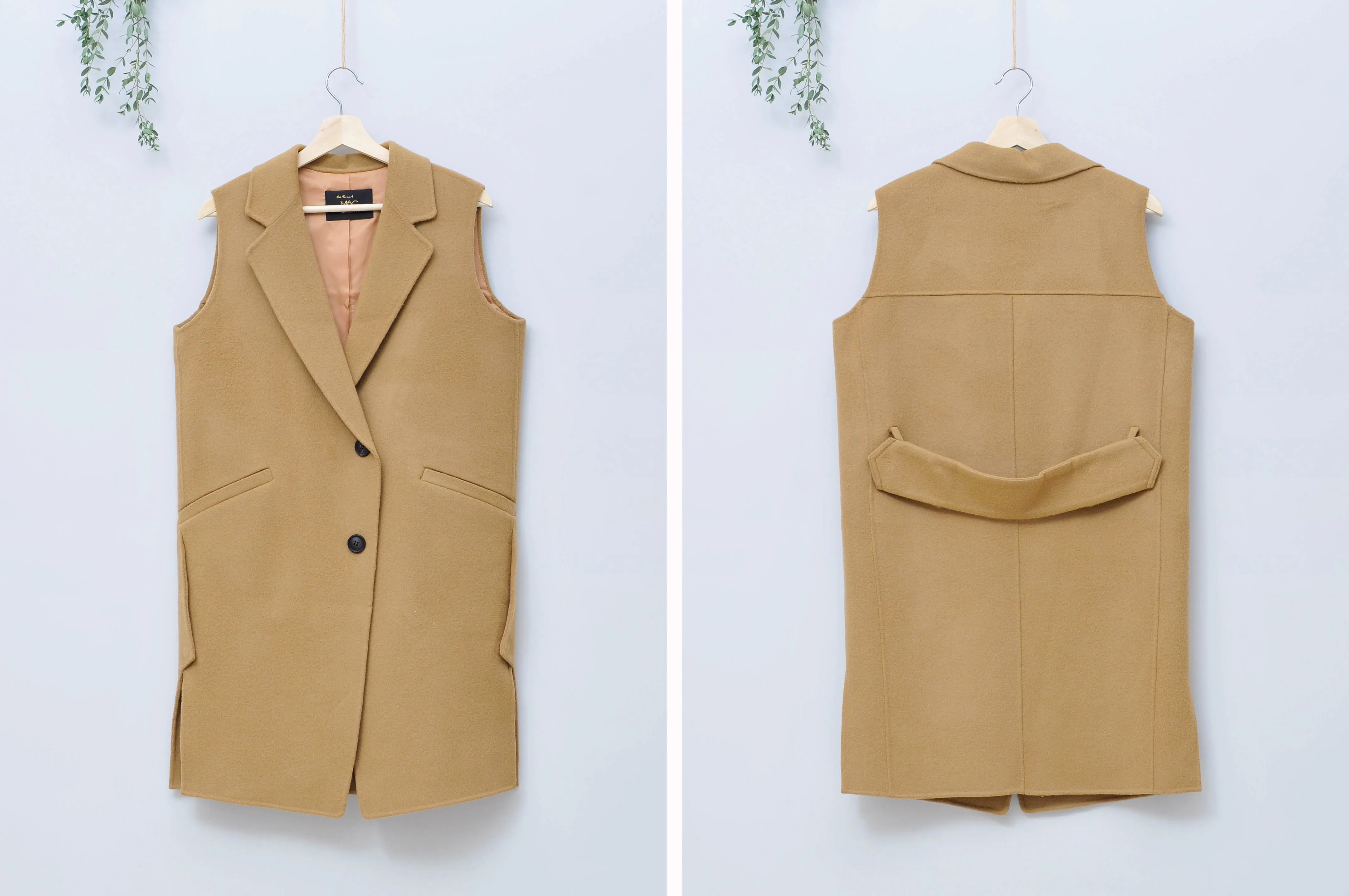 Beige waistcoat w/ detail back