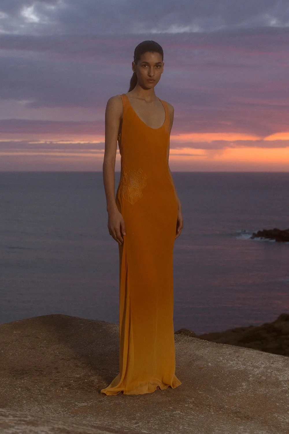 Biarritz Maxi Skirt Terracotta Ombre - Final Sale