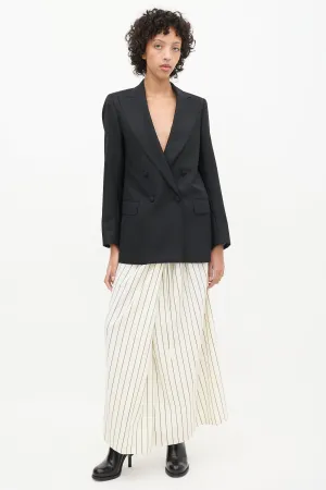 Black Wool Maggie Double Breasted Blazer