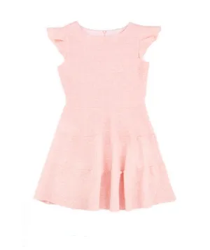 By Debra Girls Sara Pink Boucle 3 Tier Dress
