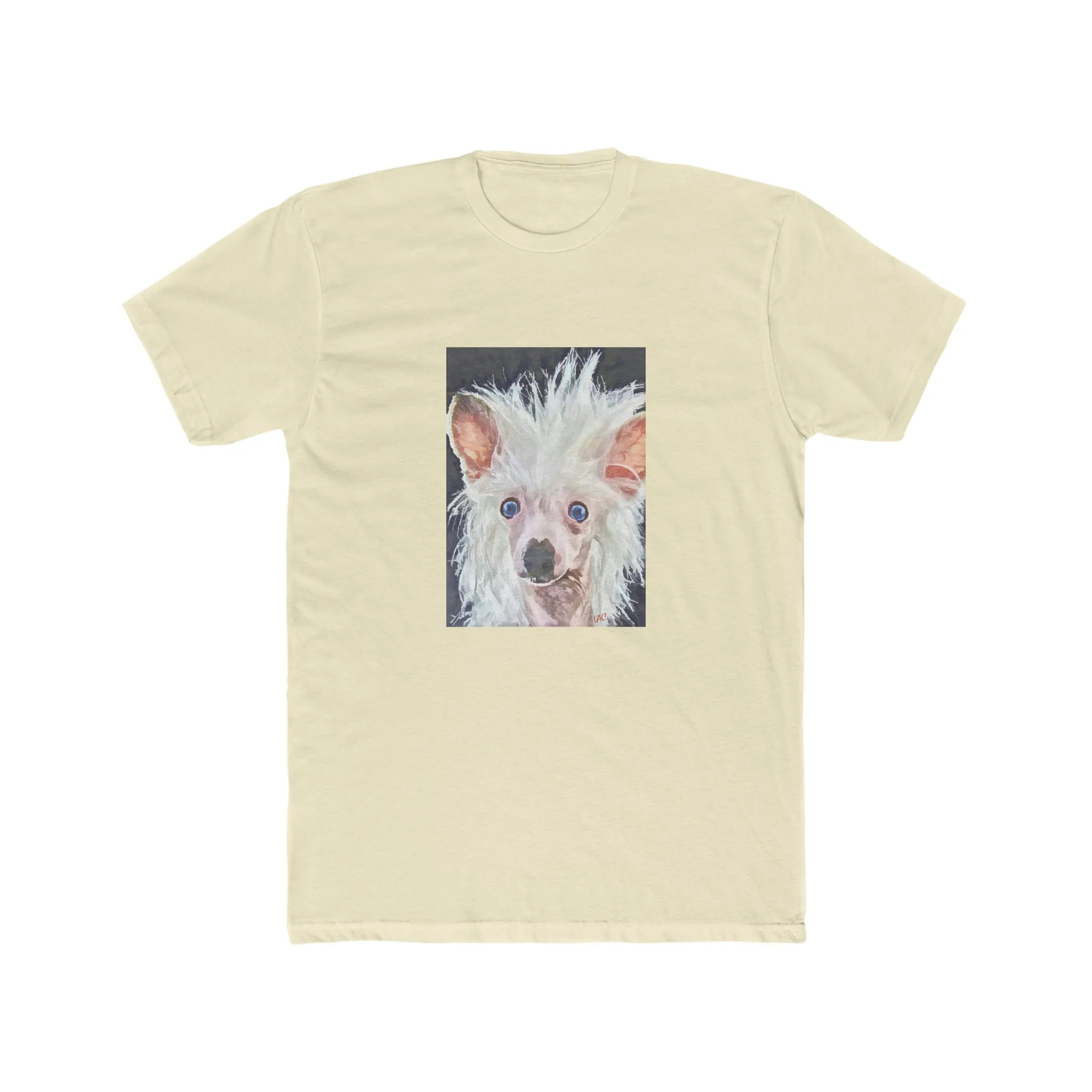Chinese Crested Men's Fitted Cotton Crew Tee  -
