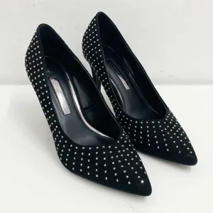 Dorothy Perkins Shoes Size 4 Black Studded Pointed Toe Heels