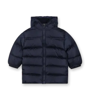 Down Jacket with Logo Marine