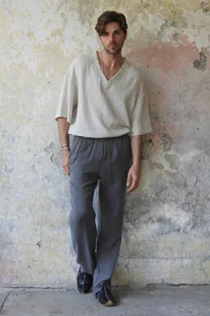 DUNE Organic Gauze Cotton Pants (Dark Gray)
