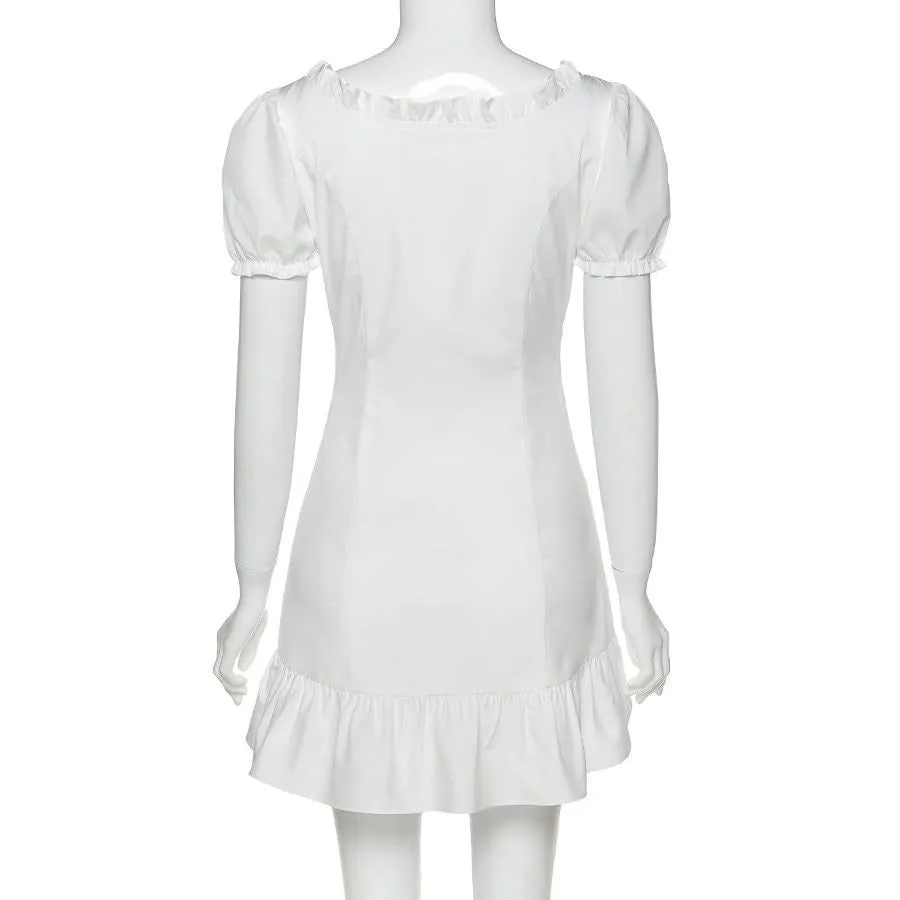 Elegant Bow Silk Mini Dress