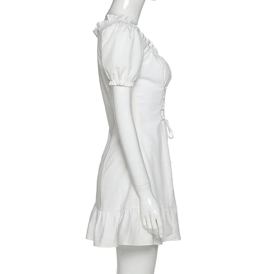 Elegant Bow Silk Mini Dress