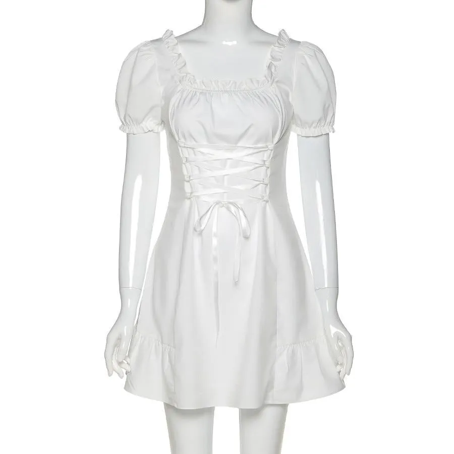 Elegant Bow Silk Mini Dress
