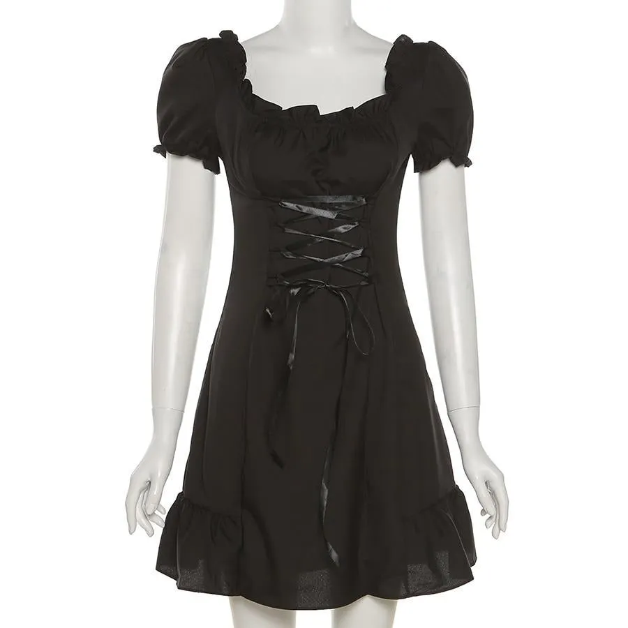 Elegant Bow Silk Mini Dress