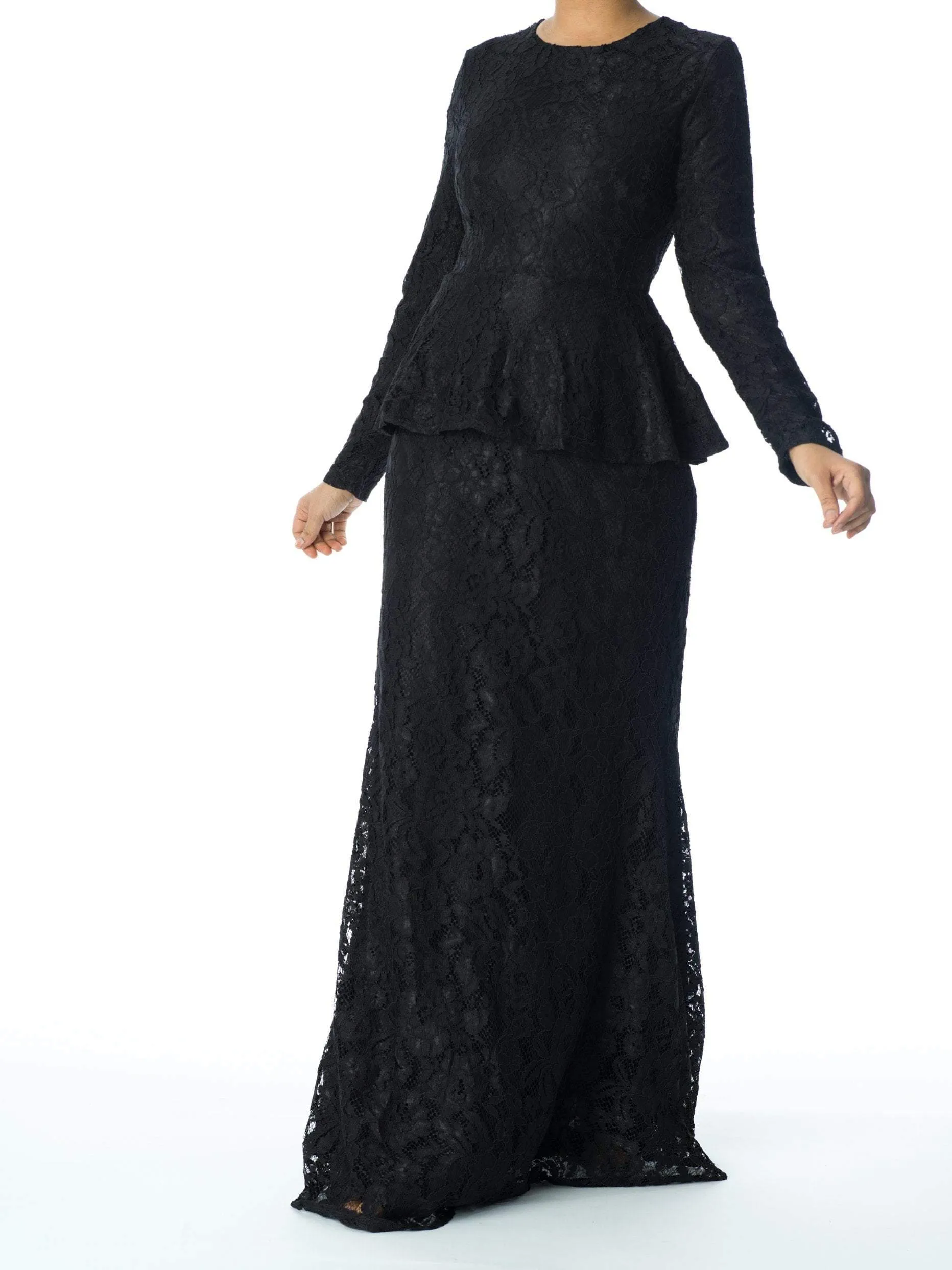 Elegant Lace peplum Dress