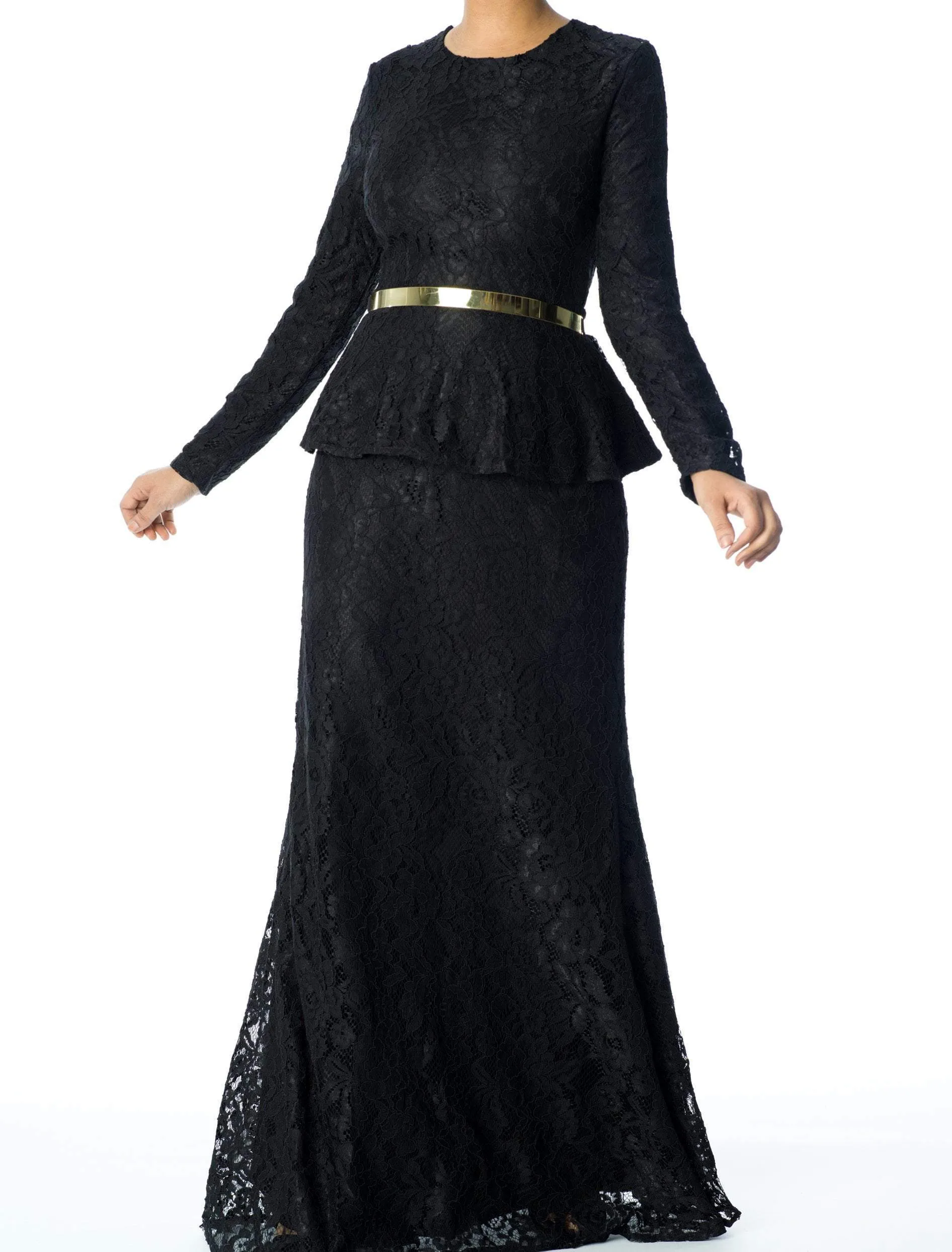 Elegant Lace peplum Dress