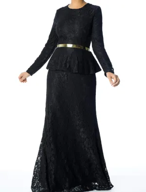 Elegant Lace peplum Dress