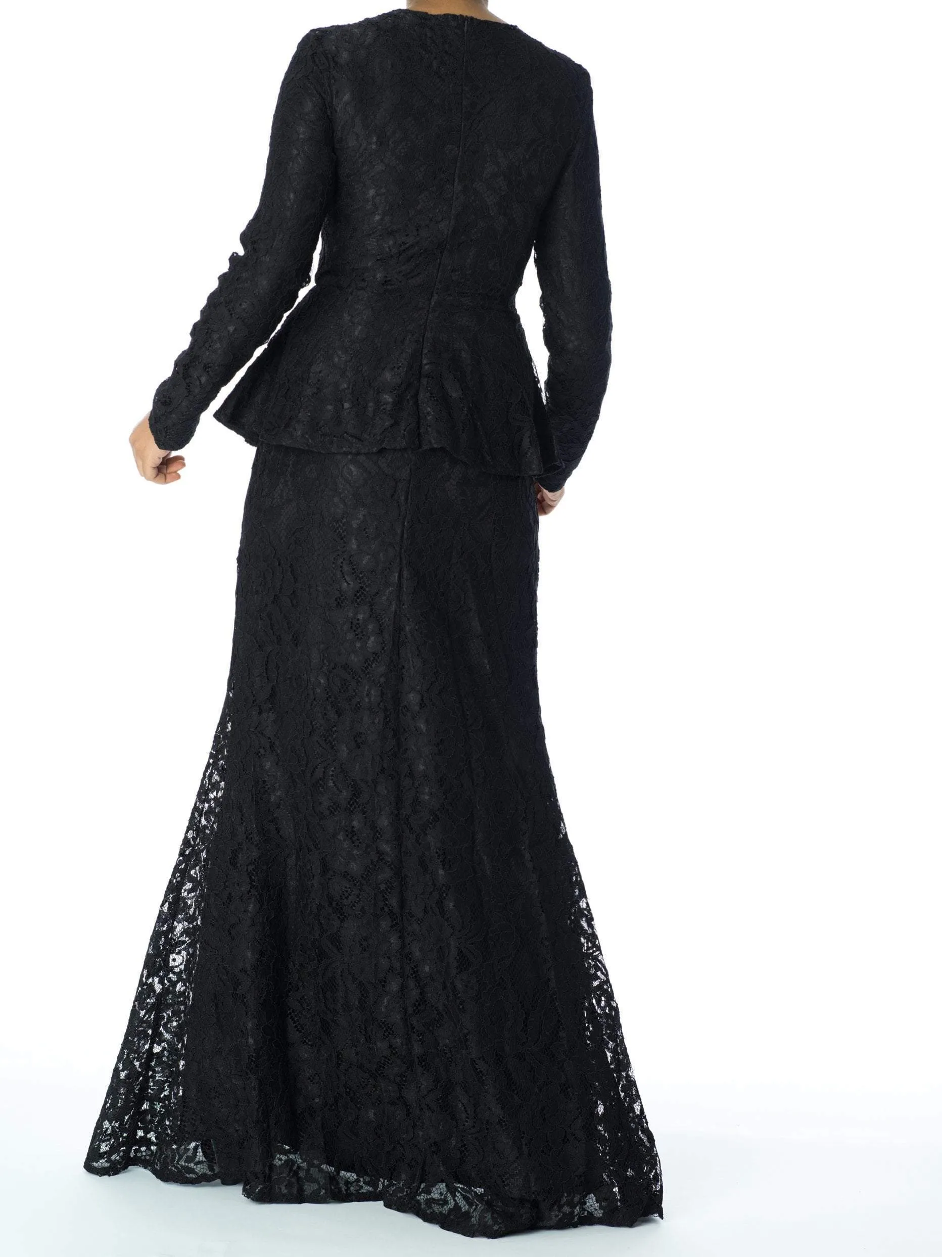 Elegant Lace peplum Dress
