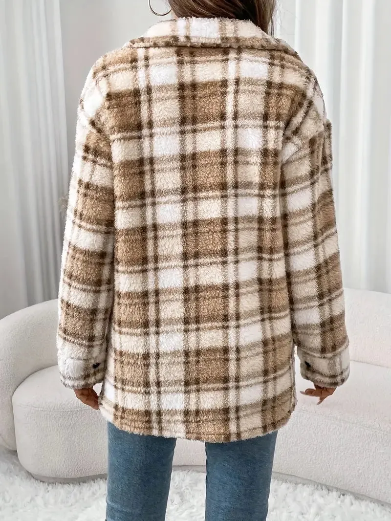 Elegant omkeerbaar jack voor dames - fleece, dubbele zakken, warm