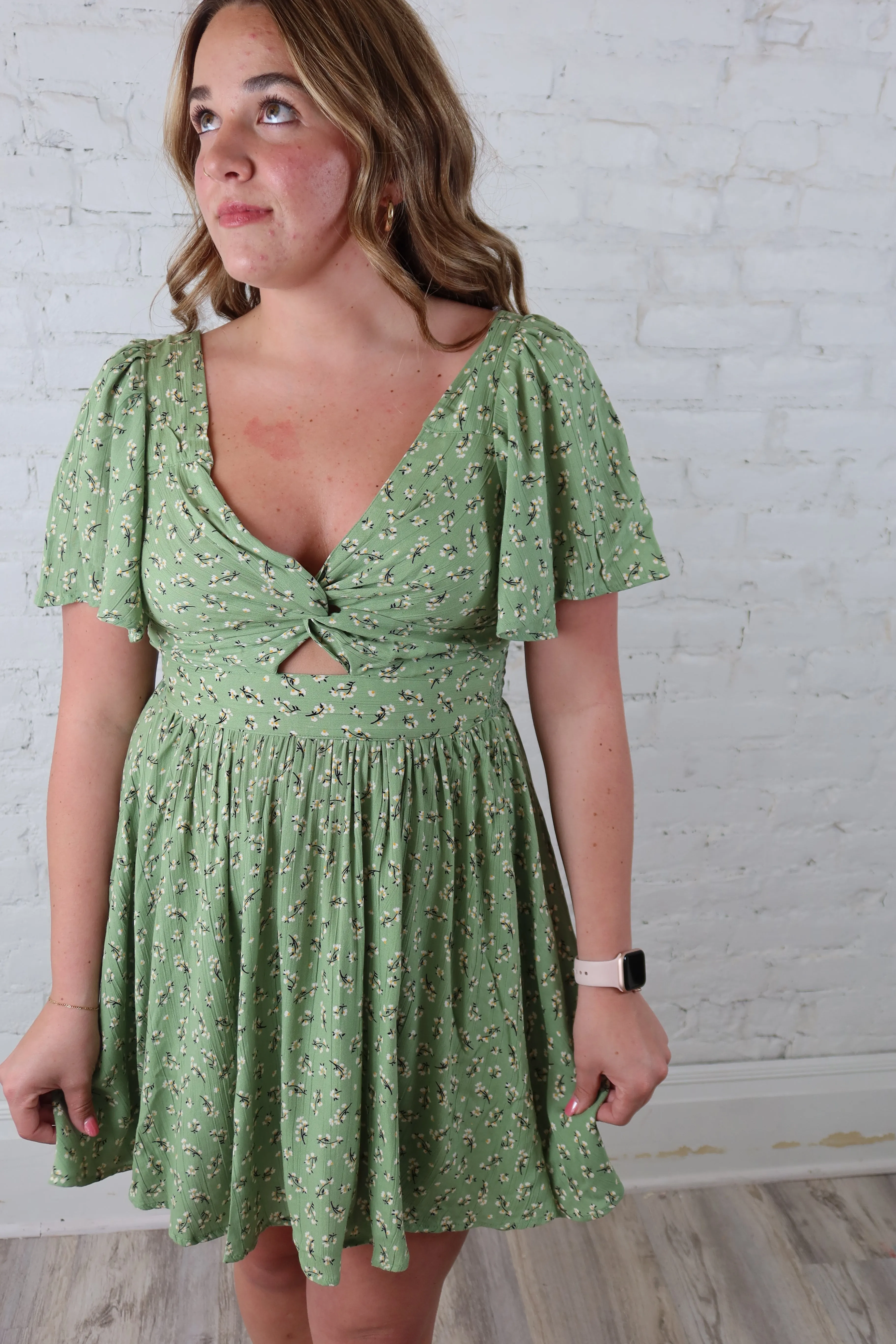 Find Me Here Twist Front Dress