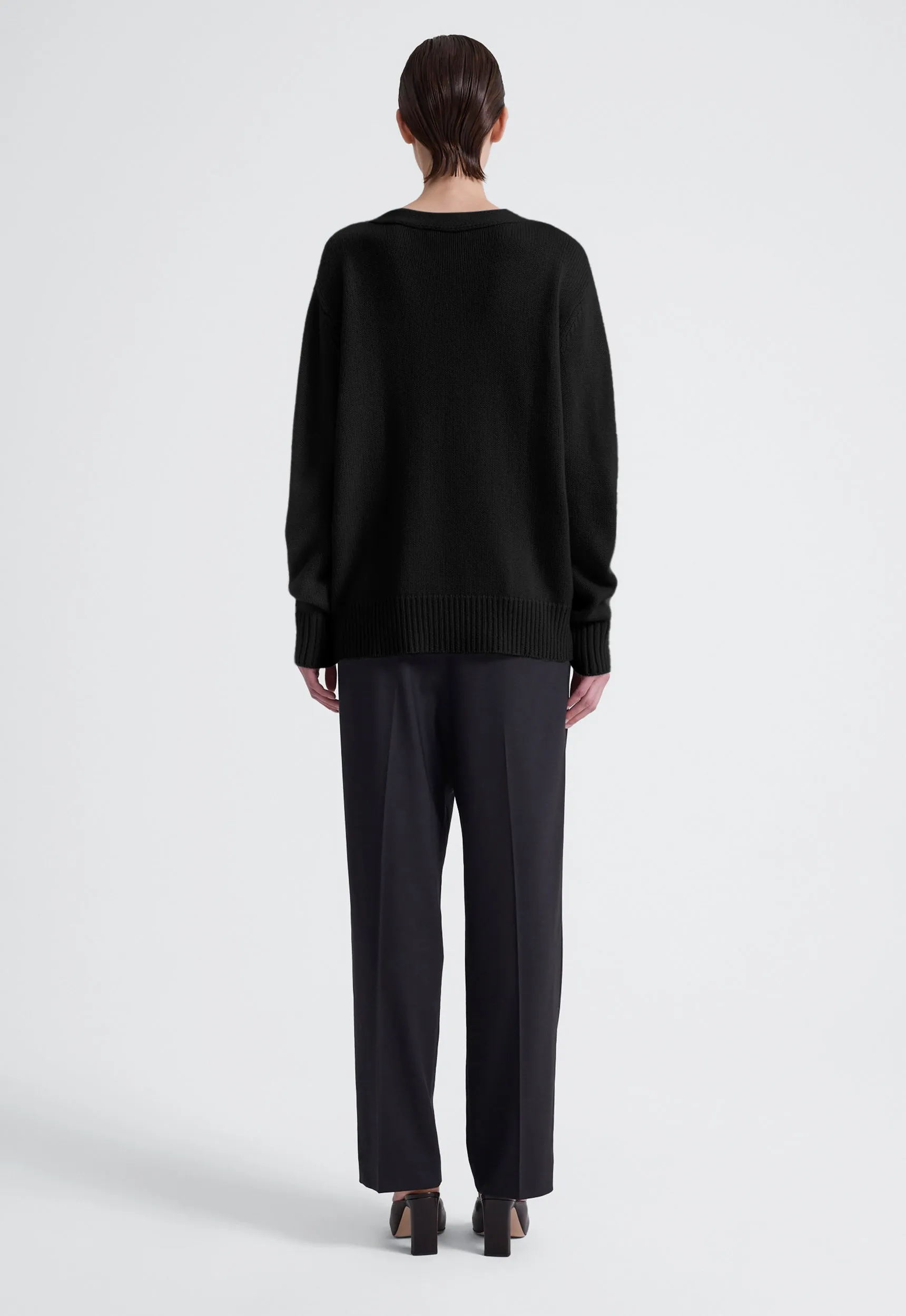 Freud Wool Cashmere Cardigan - Black