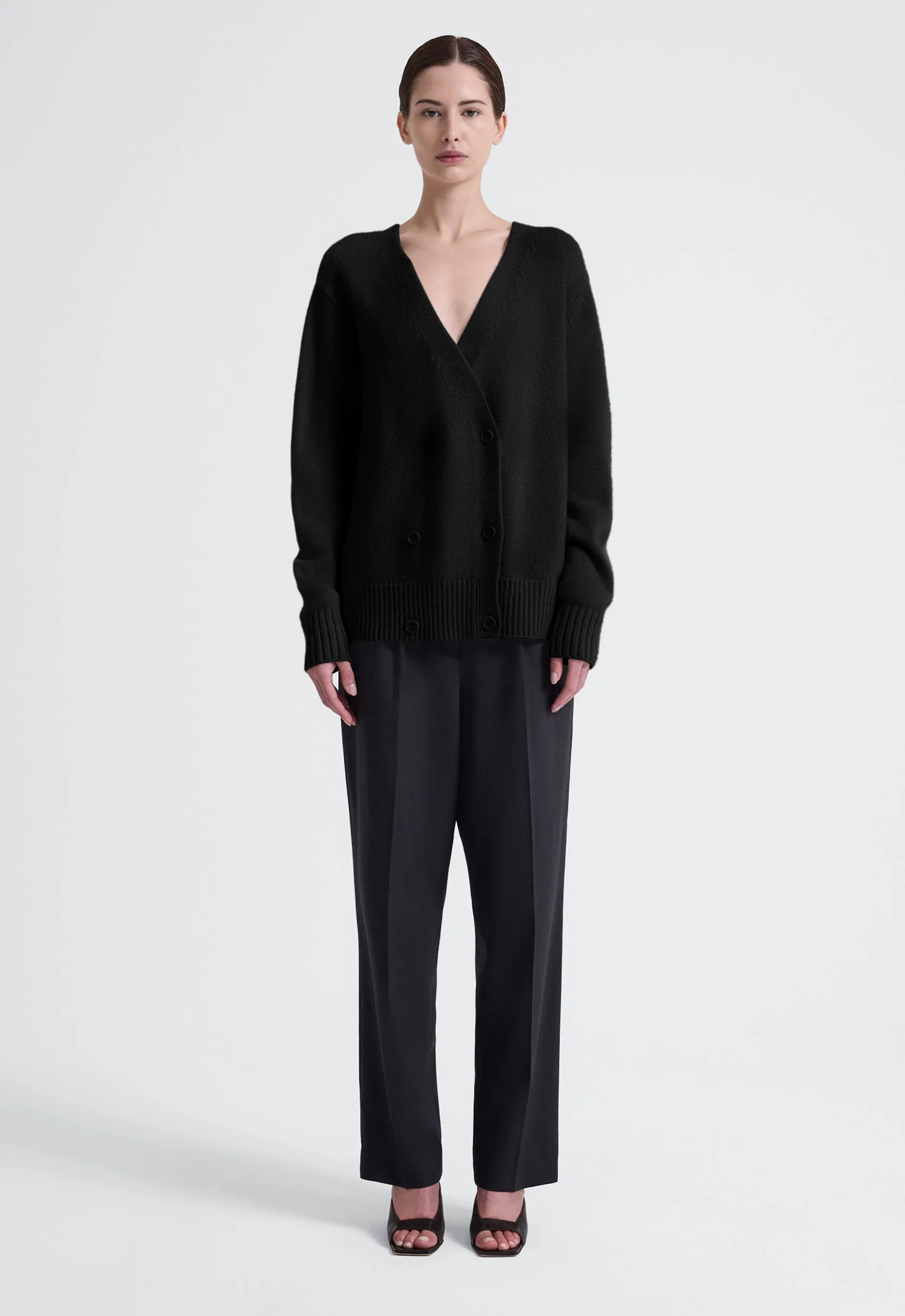 Freud Wool Cashmere Cardigan - Black