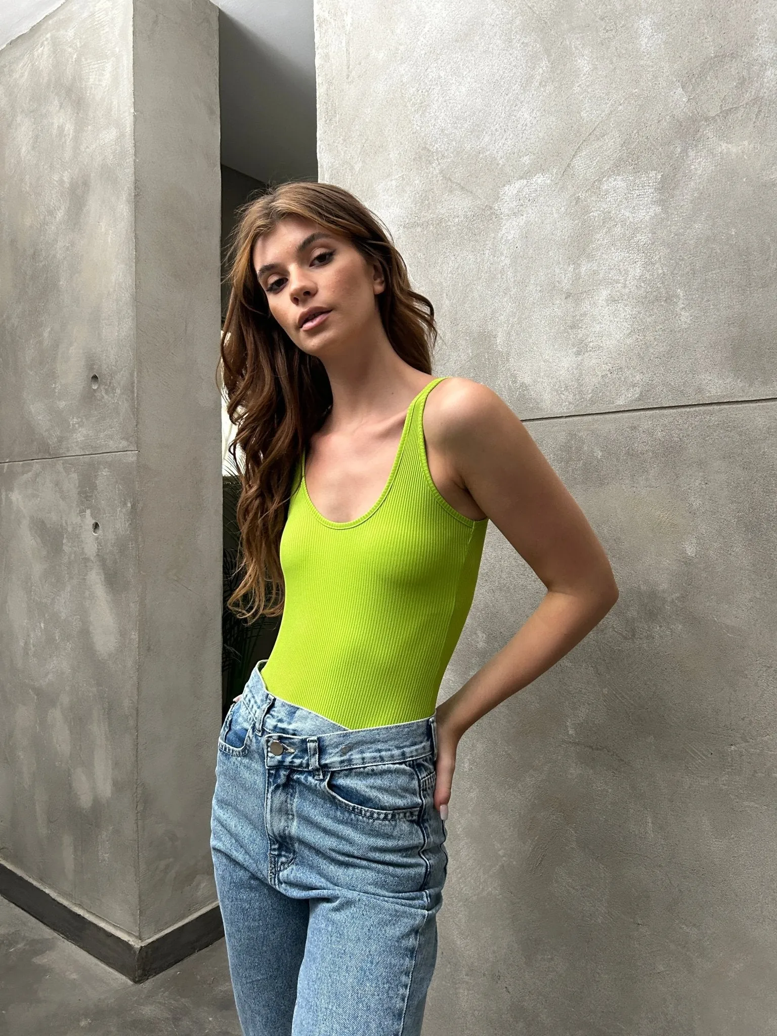 Green Basic Body Suit