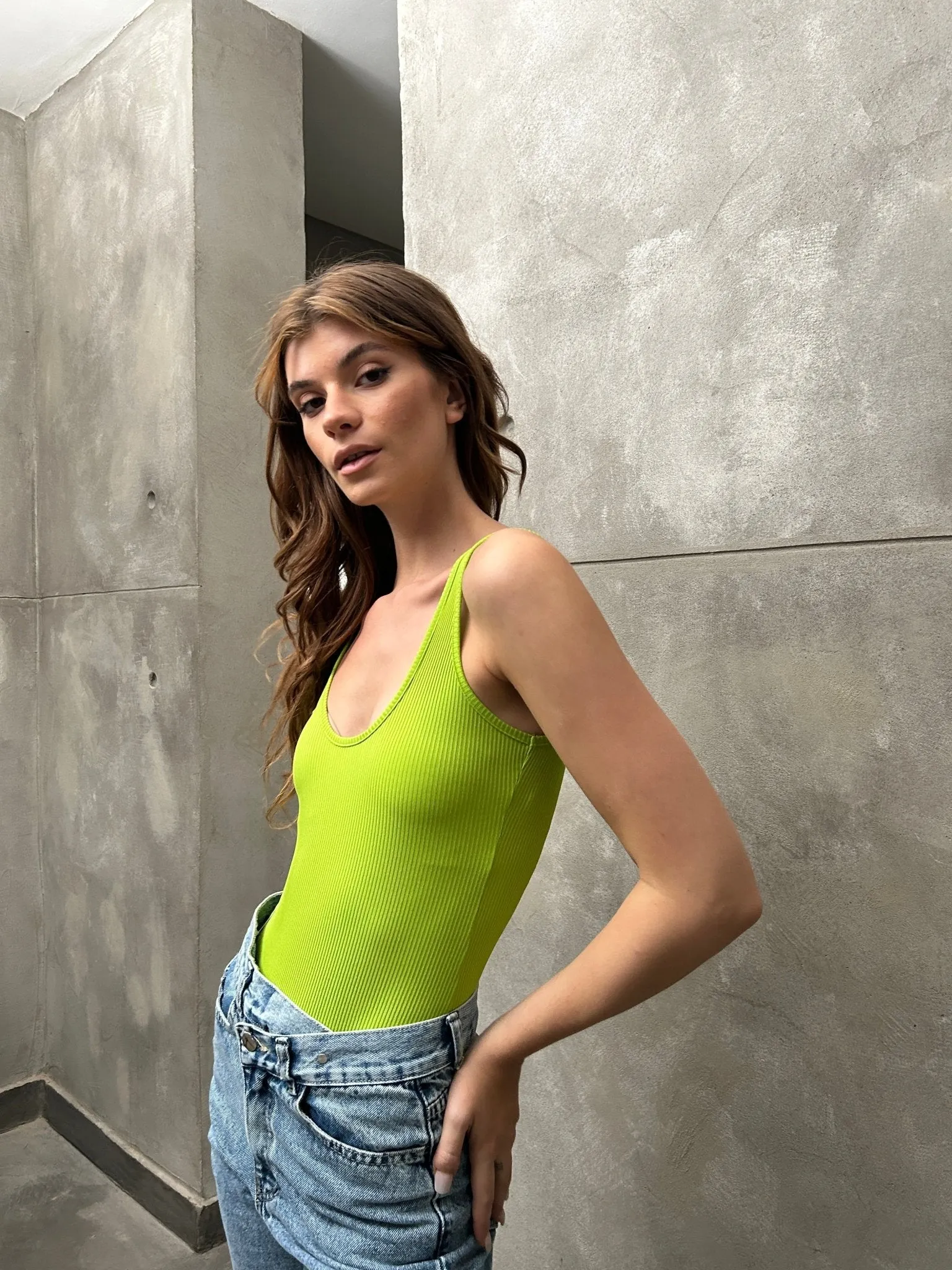 Green Basic Body Suit