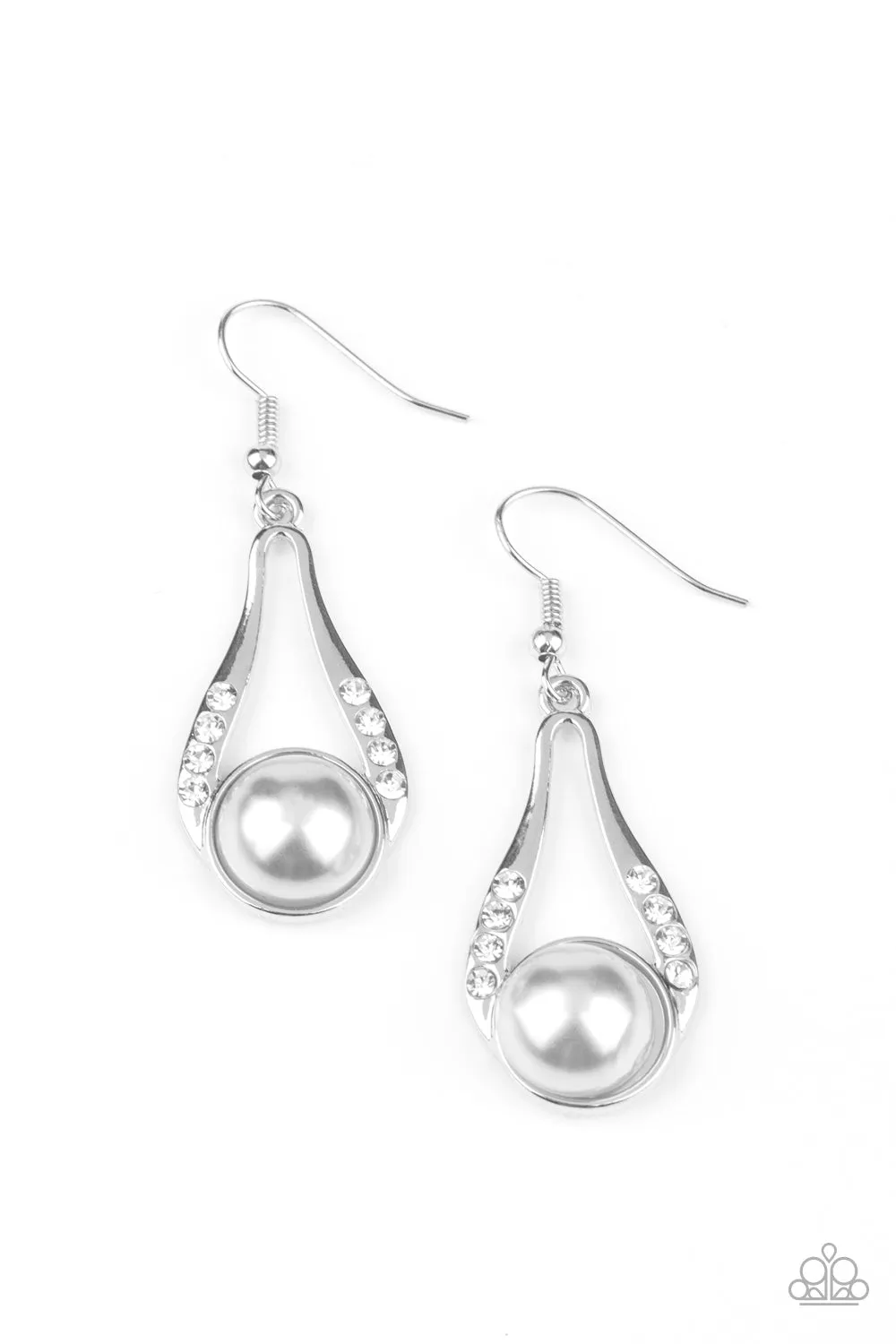 HEADLINER Over Heels - Silver Earrings - Paparazzi