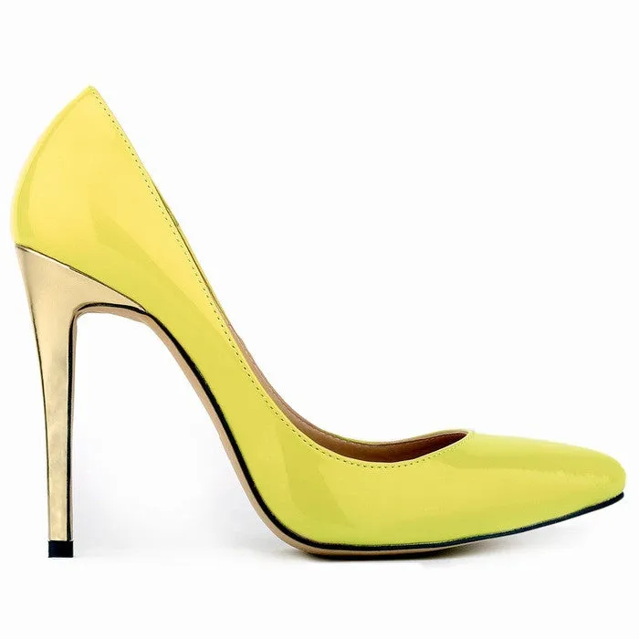 Hot Style Pointed Head Gold Heel Shallow Heel Shoes