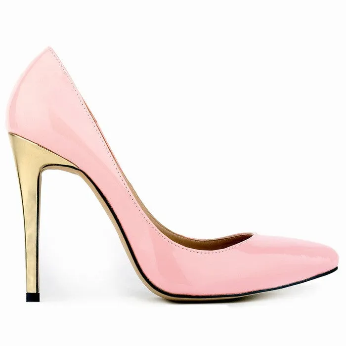 Hot Style Pointed Head Gold Heel Shallow Heel Shoes