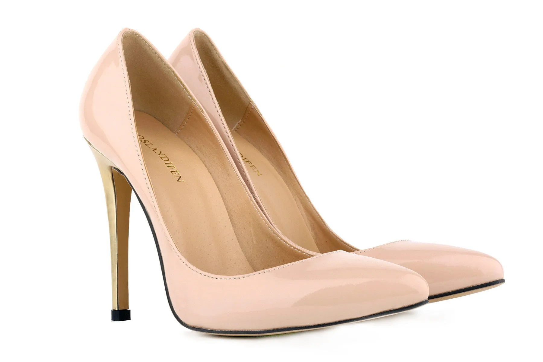 Hot Style Pointed Head Gold Heel Shallow Heel Shoes