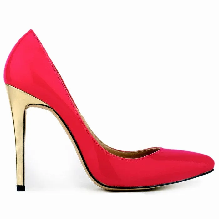 Hot Style Pointed Head Gold Heel Shallow Heel Shoes