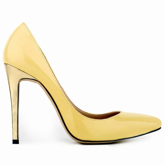Hot Style Pointed Head Gold Heel Shallow Heel Shoes