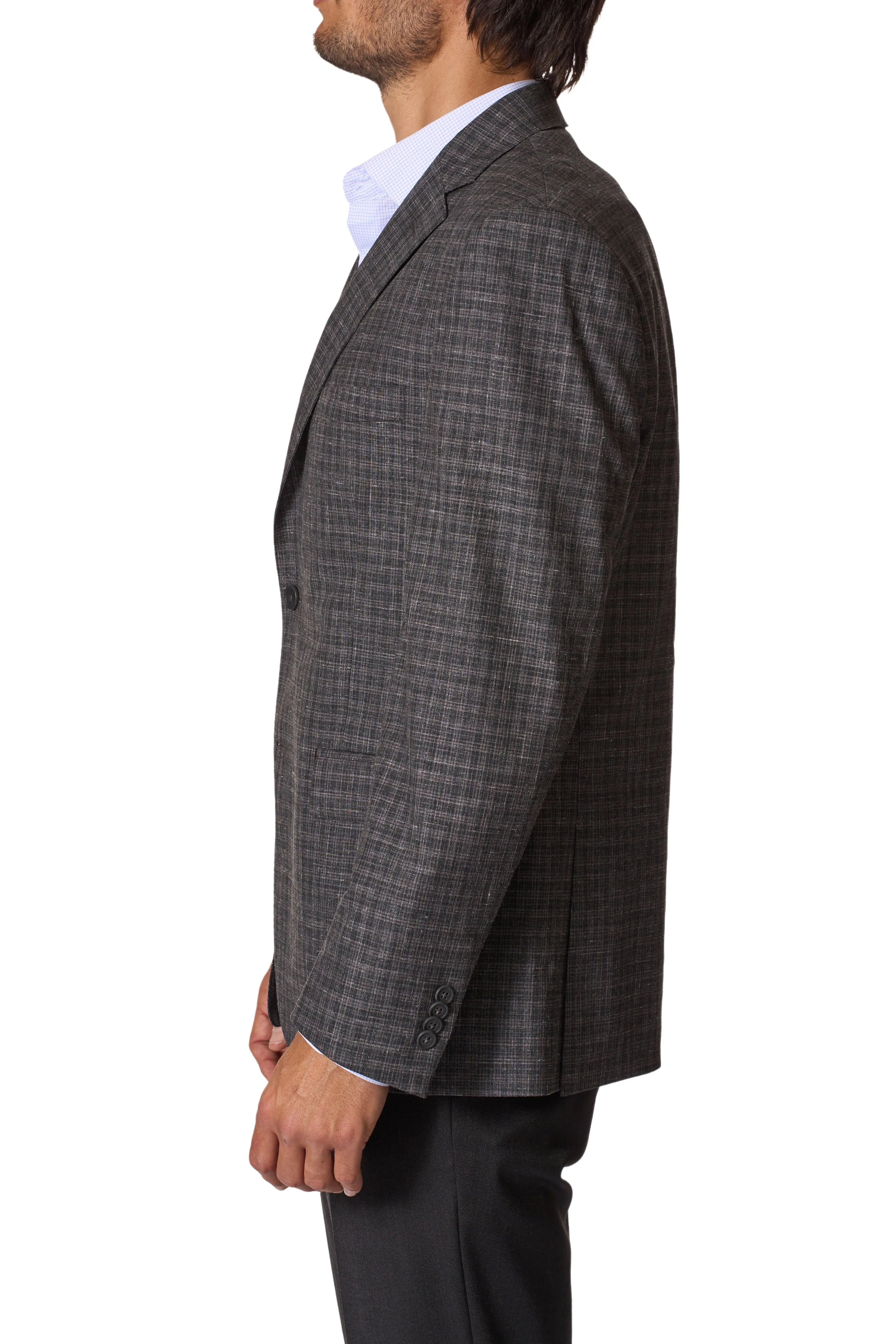 JB Britches Plaid Sport Coat - Charcoal