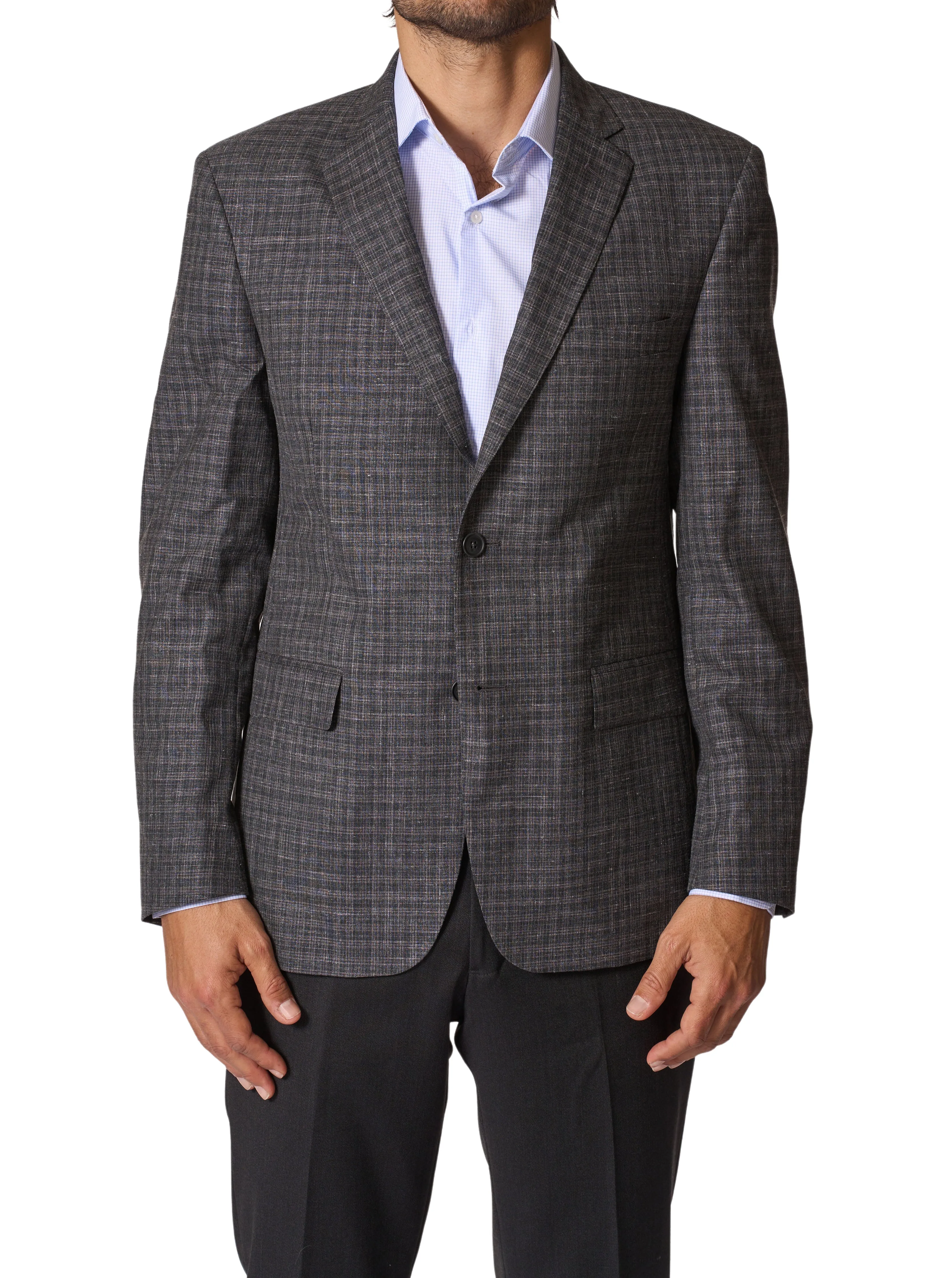 JB Britches Plaid Sport Coat - Charcoal