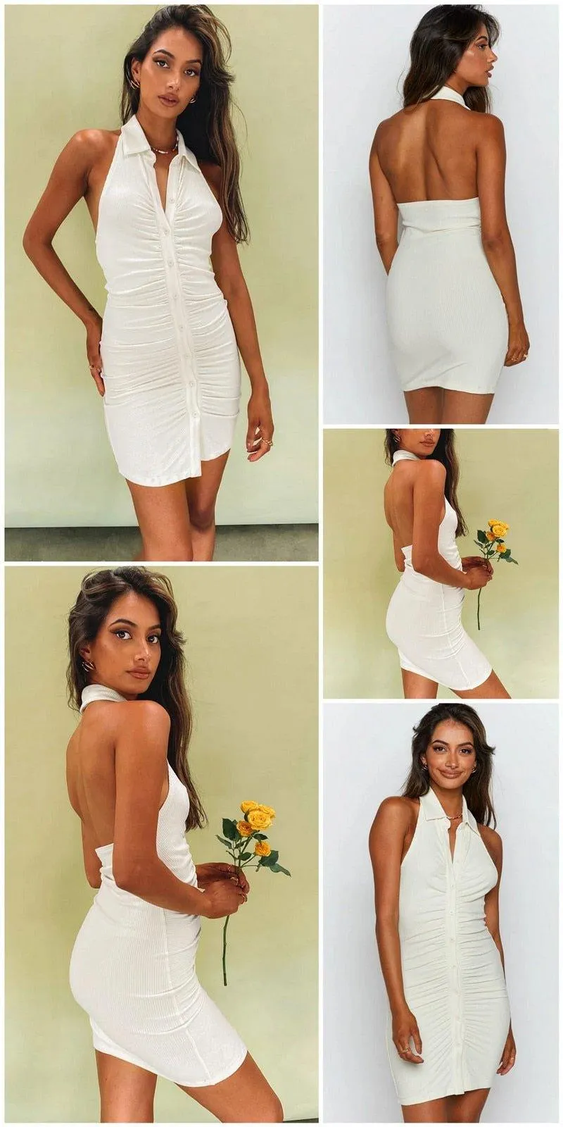 Julian Ruched Elegant Mini Dress