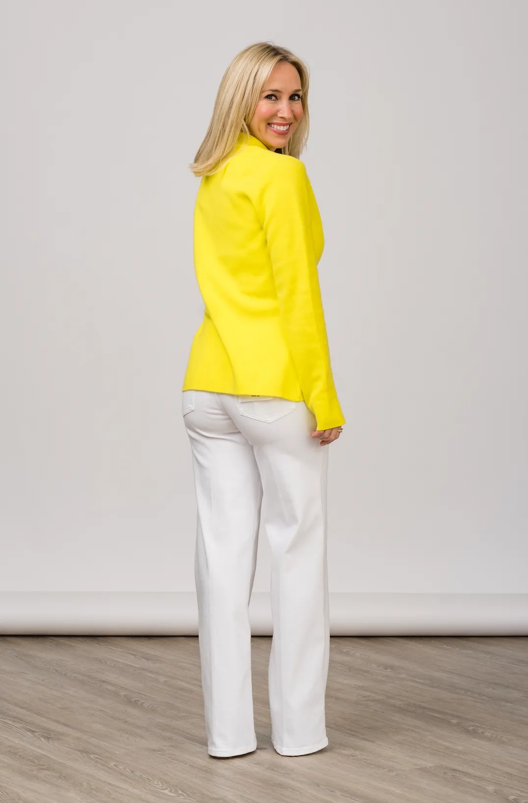 Knit Blazer in Lemon