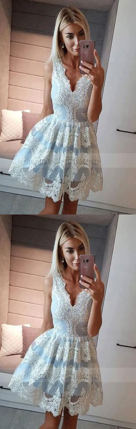 Lace Homecoming Dresses,Short Prom Dresses,Cocktail Dress,Graduation Dress