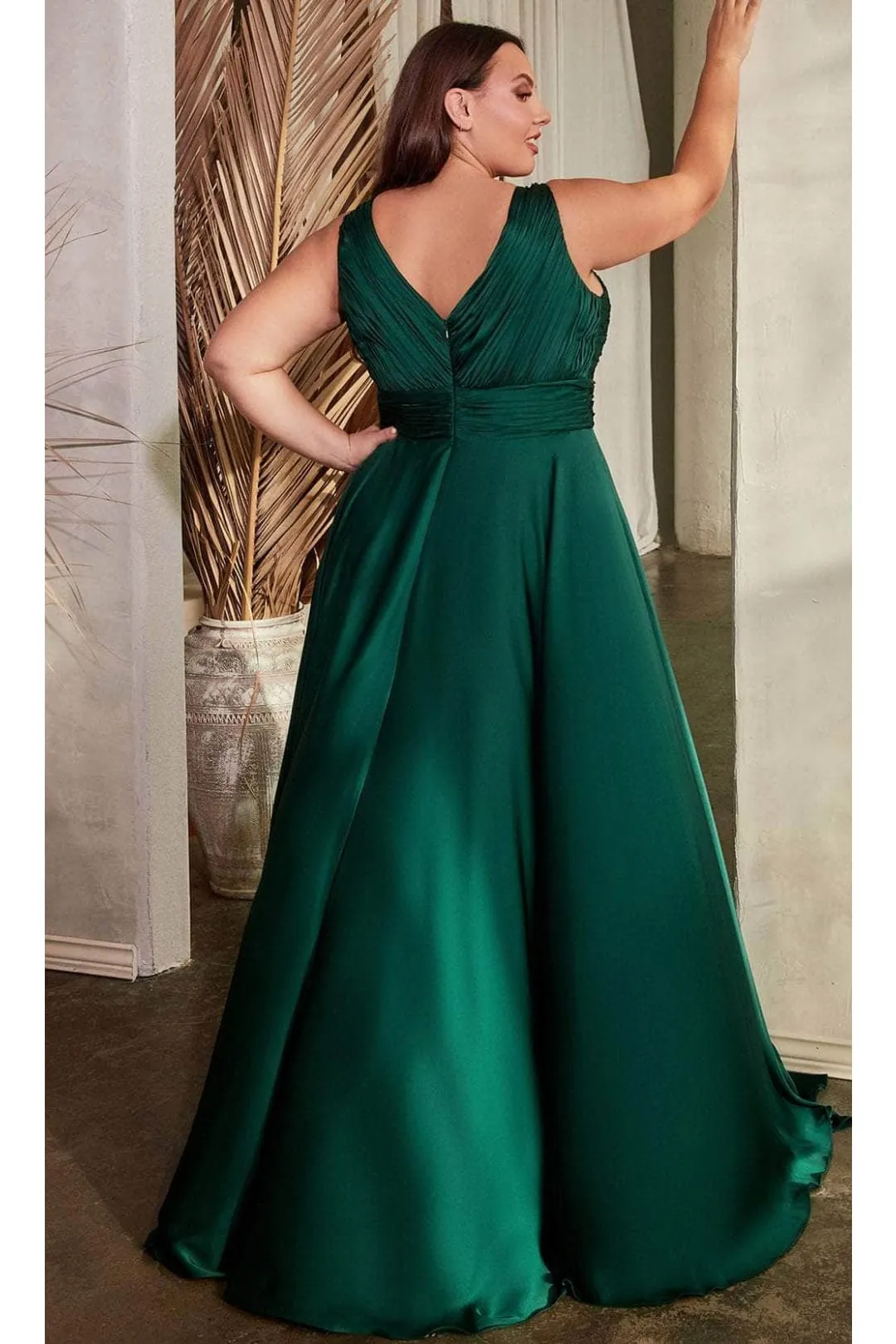 Ladivine Plus Size Prom Dress V-Neck Bridesmaids Evening Gown 7497C