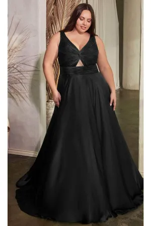 Ladivine Plus Size Prom Dress V-Neck Bridesmaids Evening Gown 7497C