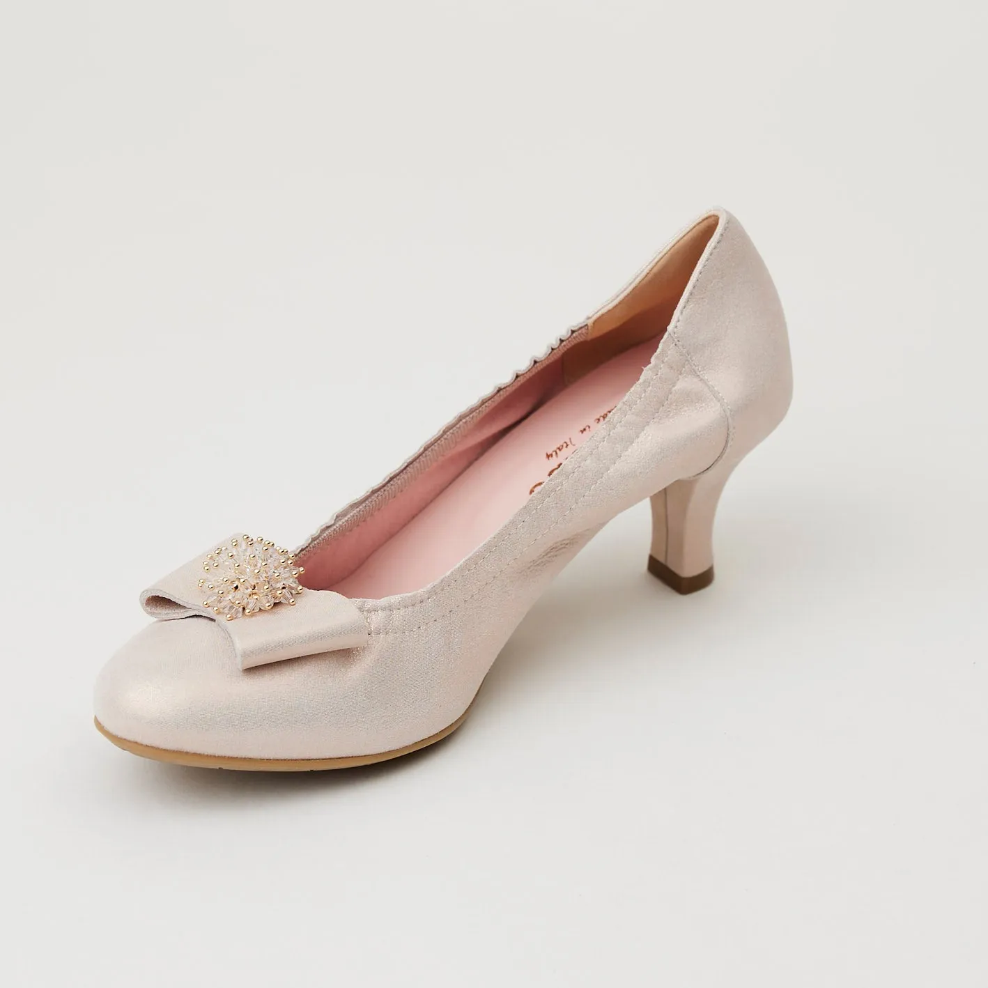 Le Babe Blush Luce Suede Kitten Heel Shoes