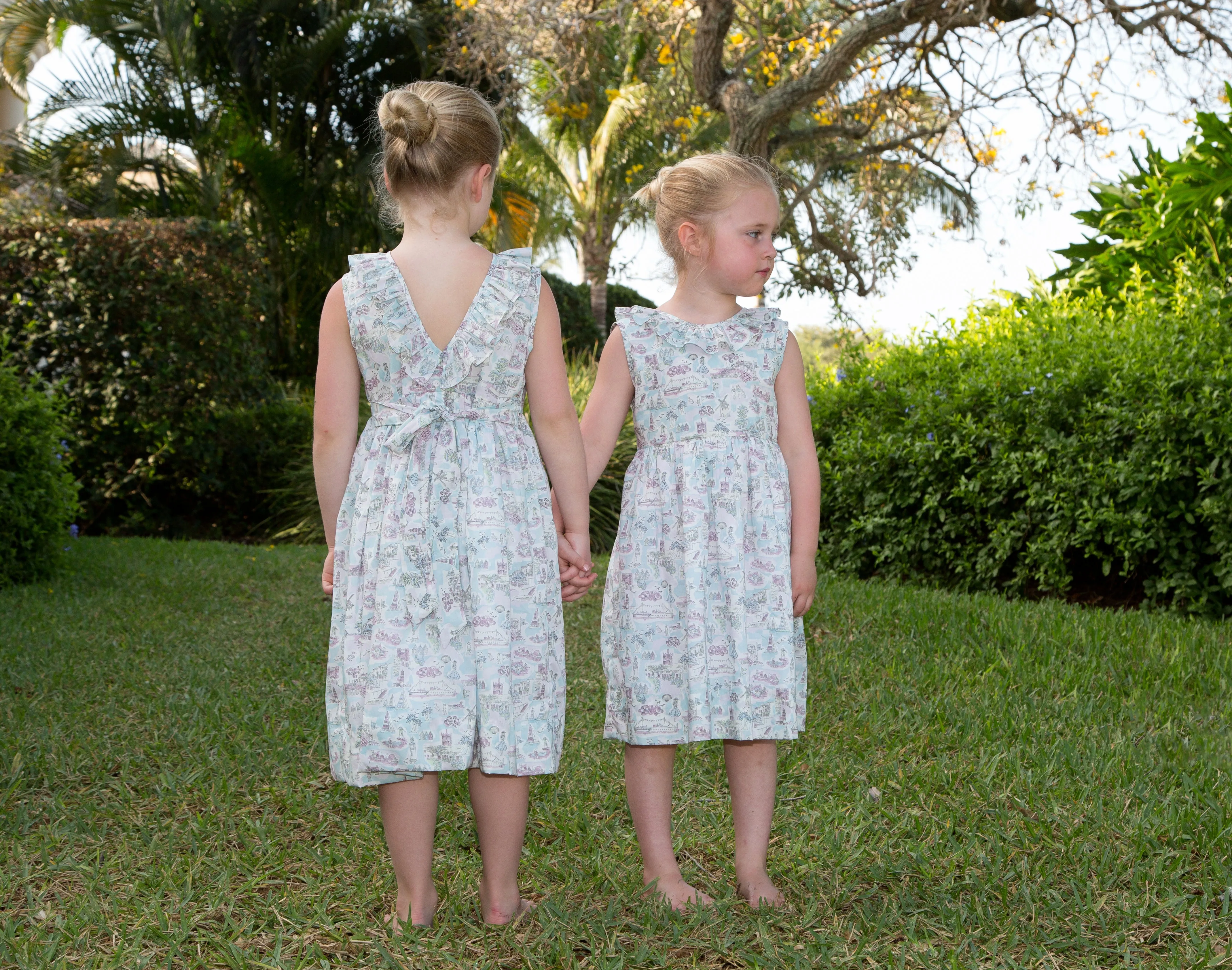 Liberty of London 'Summer Holiday' V-back Ruffle Dress