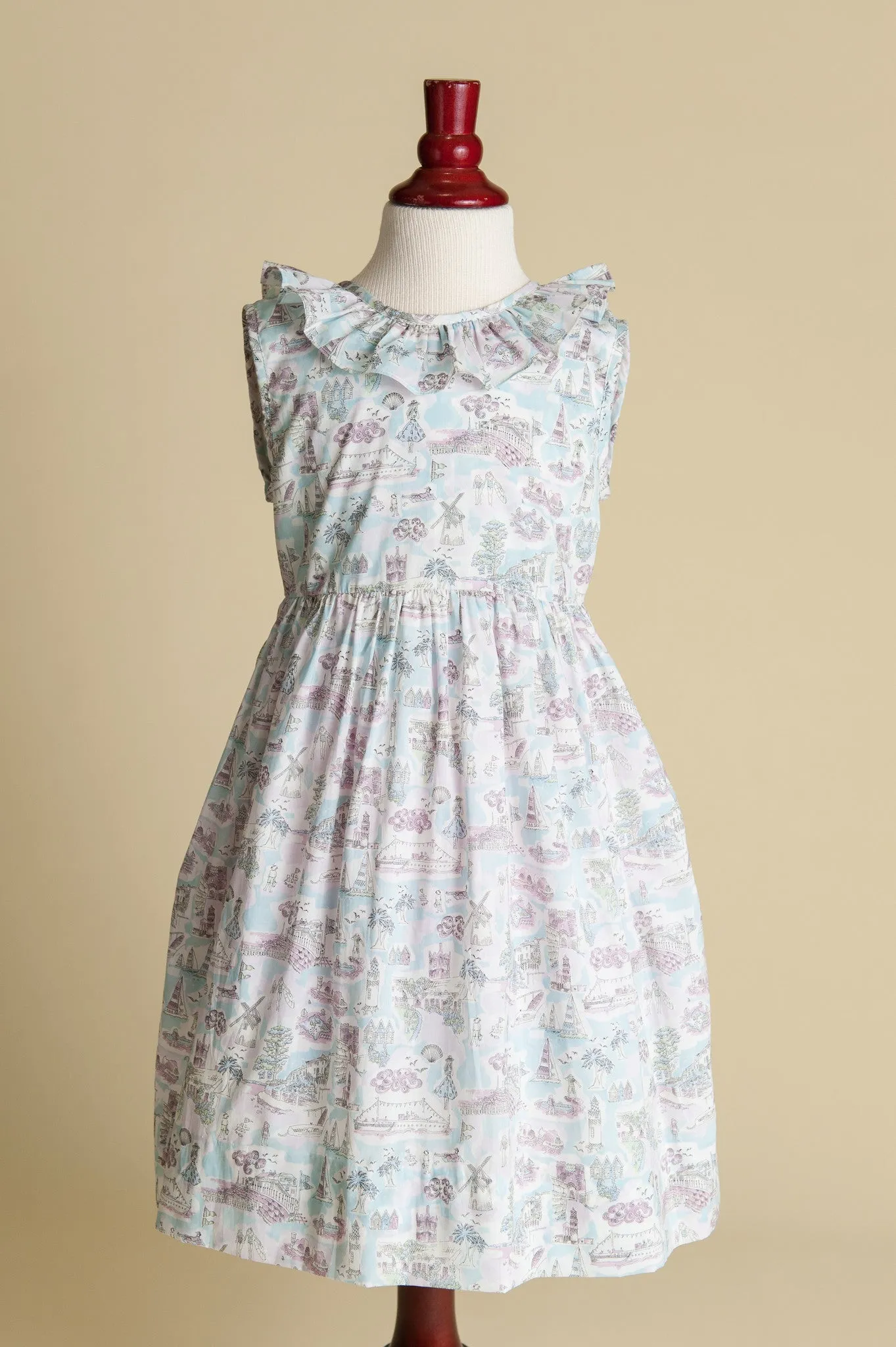 Liberty of London 'Summer Holiday' V-back Ruffle Dress