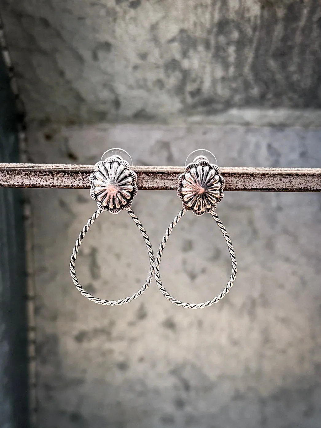 Marie Teardrop Dangle Earrings - Silver