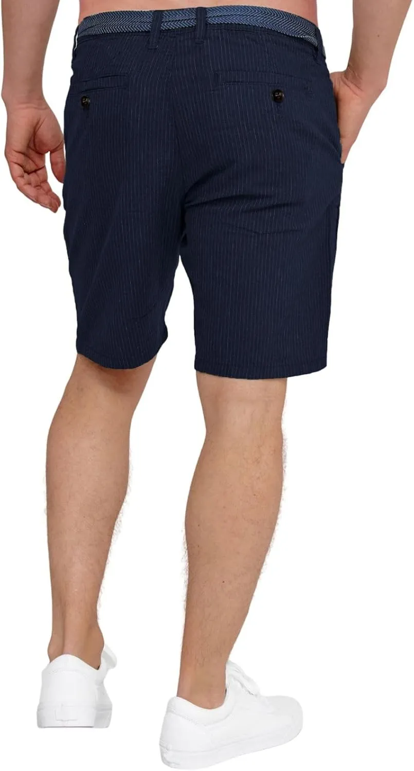 Men's Casual Striped Pants Slim Fit Flat Front Pant Loose Plus Size Trend Business Trousers