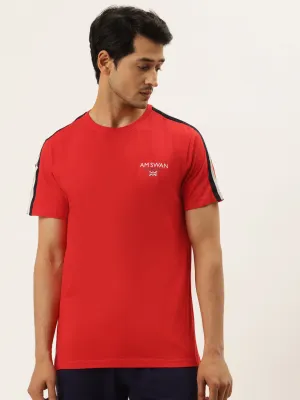 Mens Cotton Rich Lycra Half  Sleeve Crew Neck T-Shirts