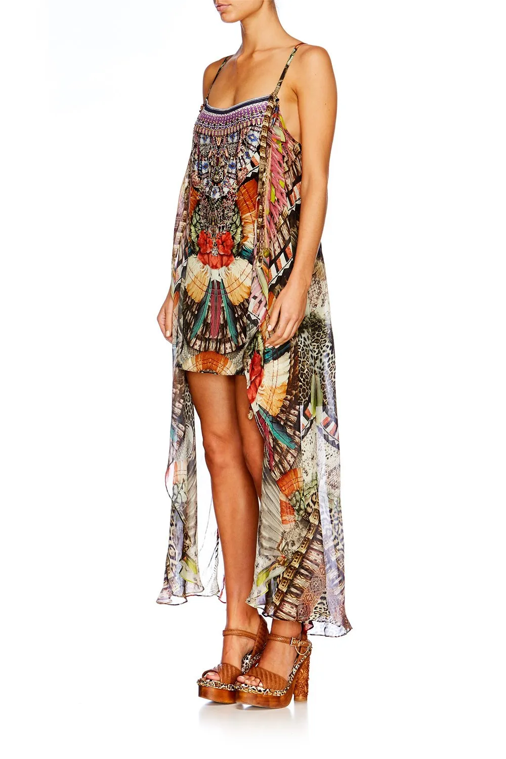 MINI DRESS WITH LONG OVERLAY LIGHT MY FIRE