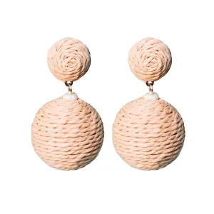 Natural Lido Pom Poms Earrings